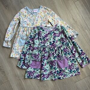 Stitchy Fish Lot Of 2 Girls Tops ~ Foliage Frenzy And Josie Purple Floral Size 7